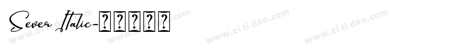 Sever Italic字体转换
